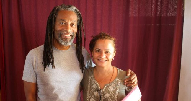 With singer and master teacher; Bobby McFerrin at Omega Institute 2012 Circle Songs workshop in Rhinebeck, NY 